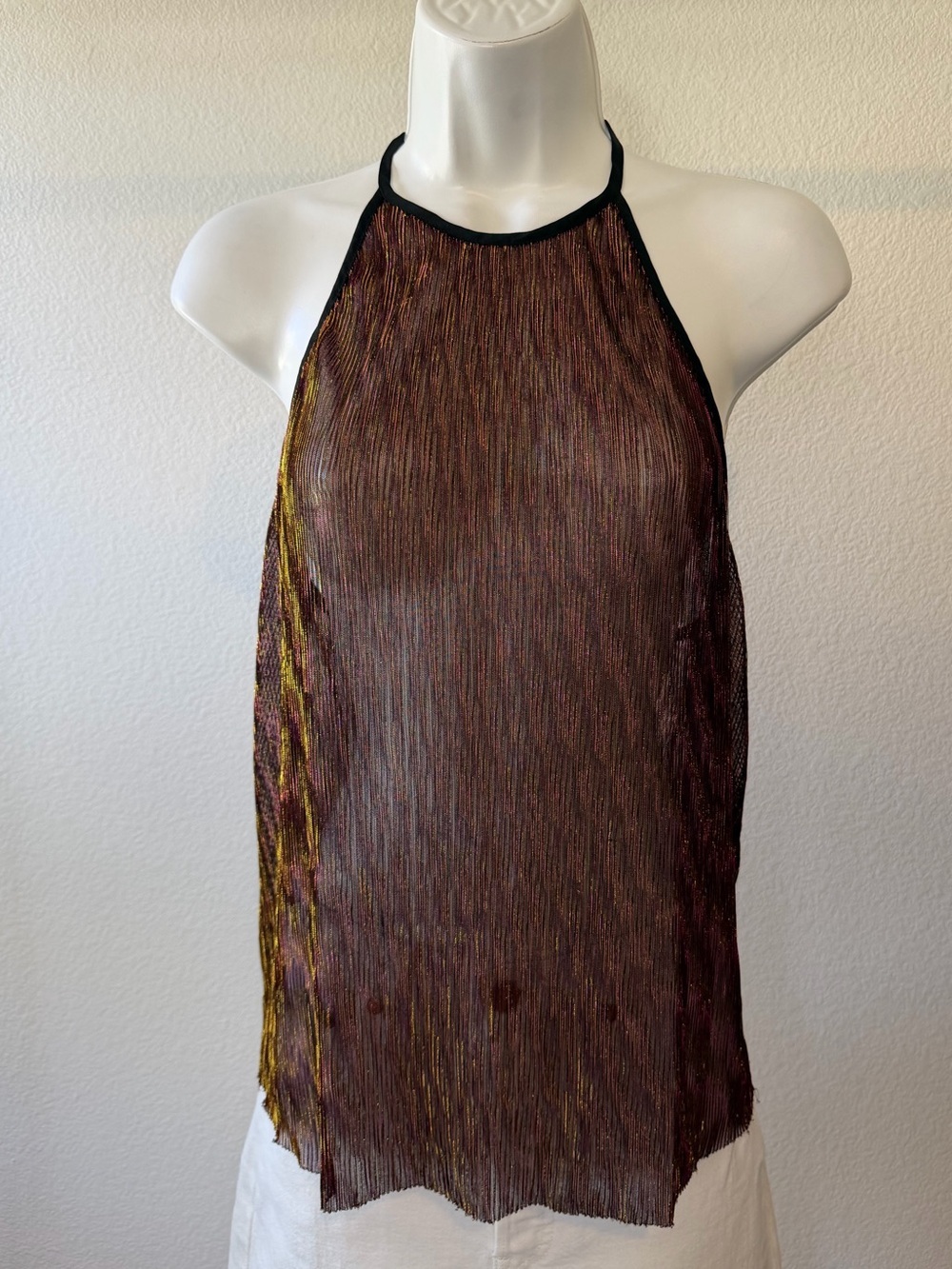 Vintage Metallic T Back Tank